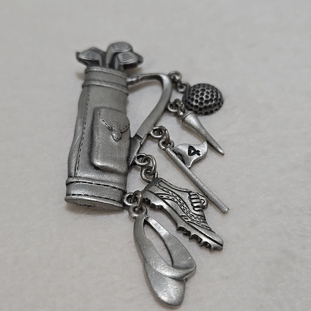Vintage Golf Bag Brooch - Picture 4 of 4